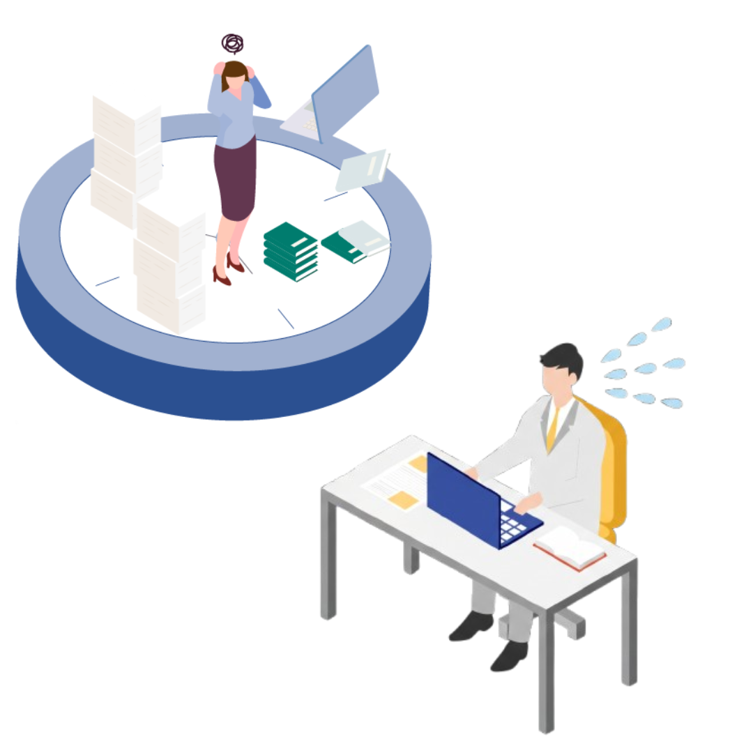 悩んでいる医療機関関係者